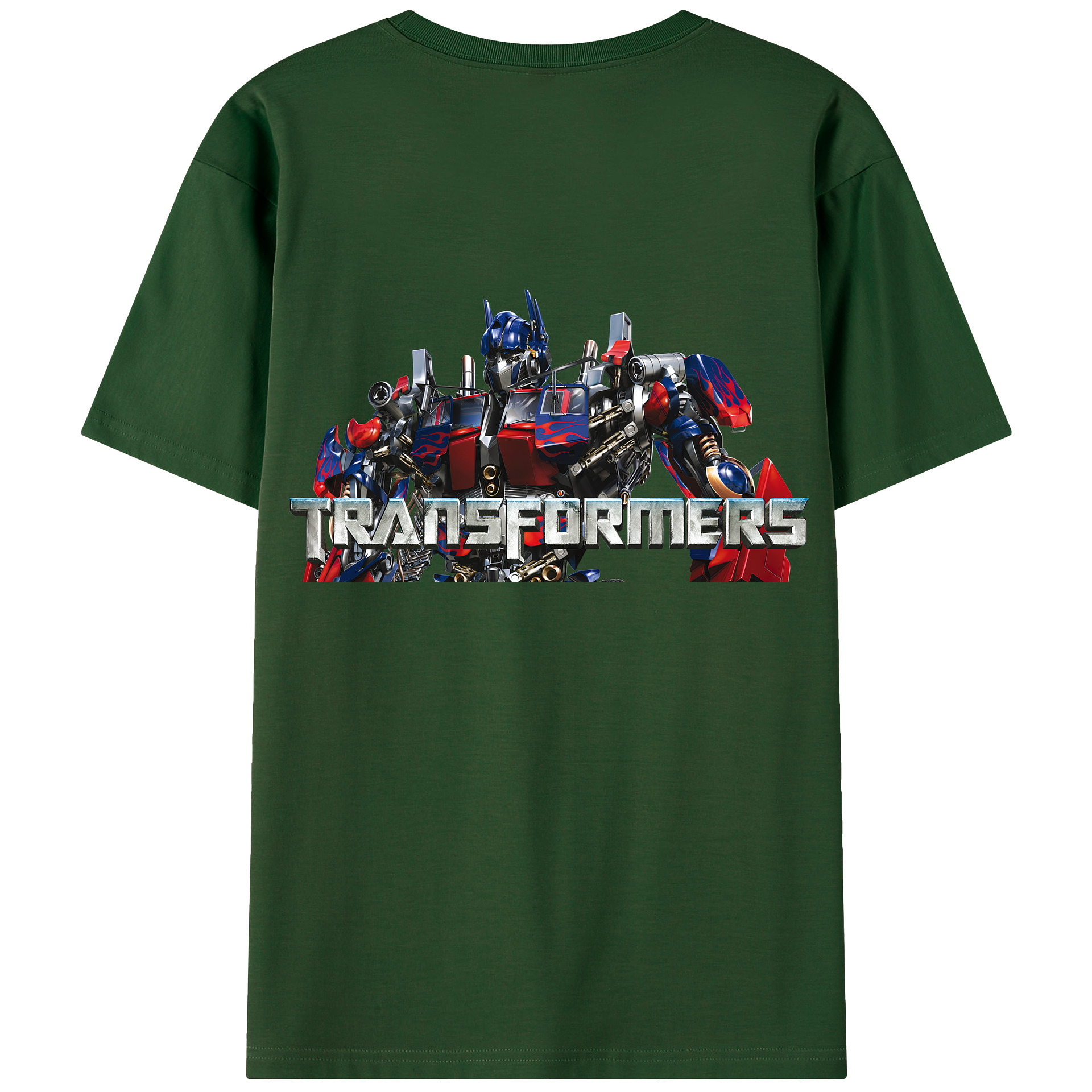 （画像用） Transformers トランスフォーマー 綿100％半袖Tシャツ（背面プリント）
